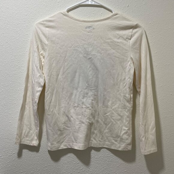 Girls Ivory Long-Sleeve Christmas Graphic Tee With Festive Holiday Tree - Picture 4 of 10